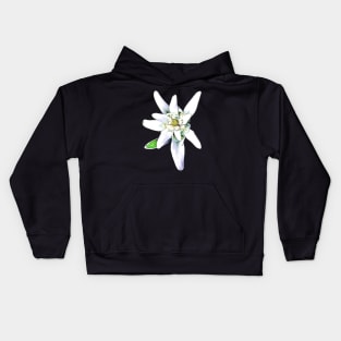 Edelweiss Alpine Flower Artistic Pattern Kids Hoodie